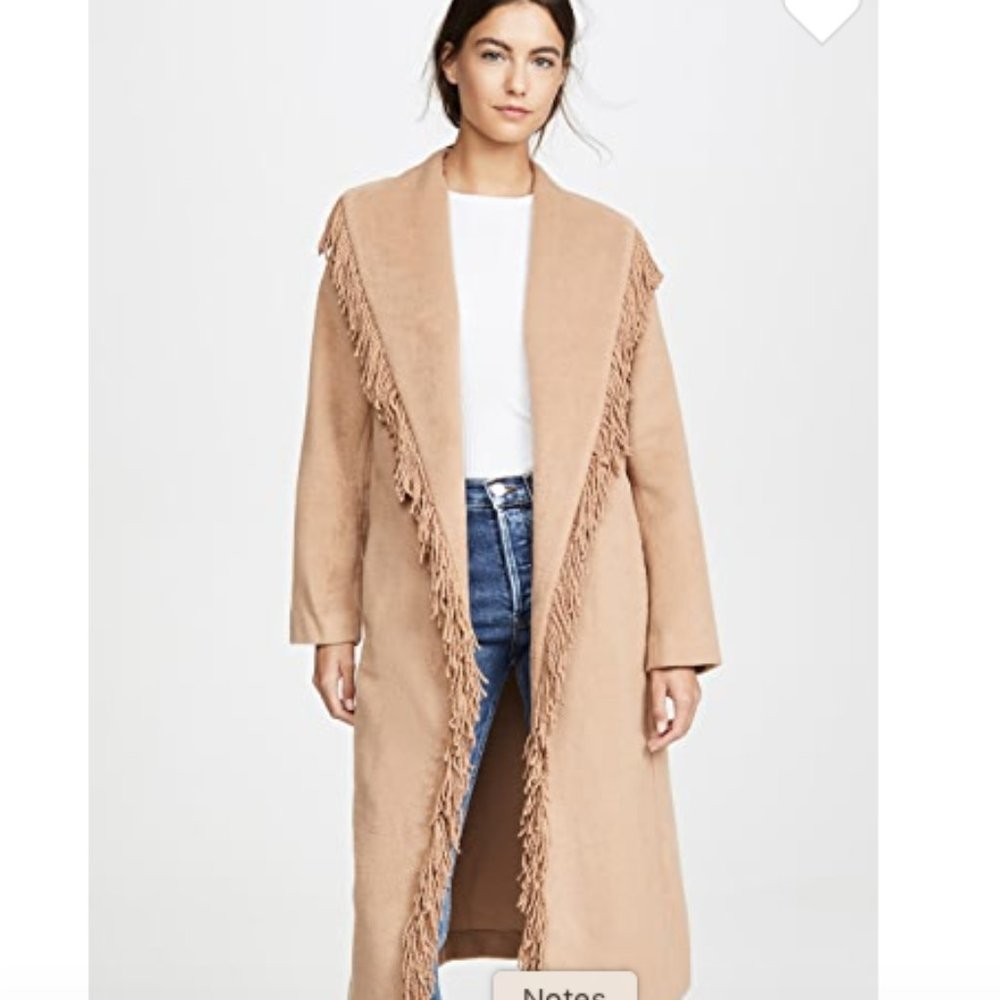 LINE & DOT Fringe Camel Coat